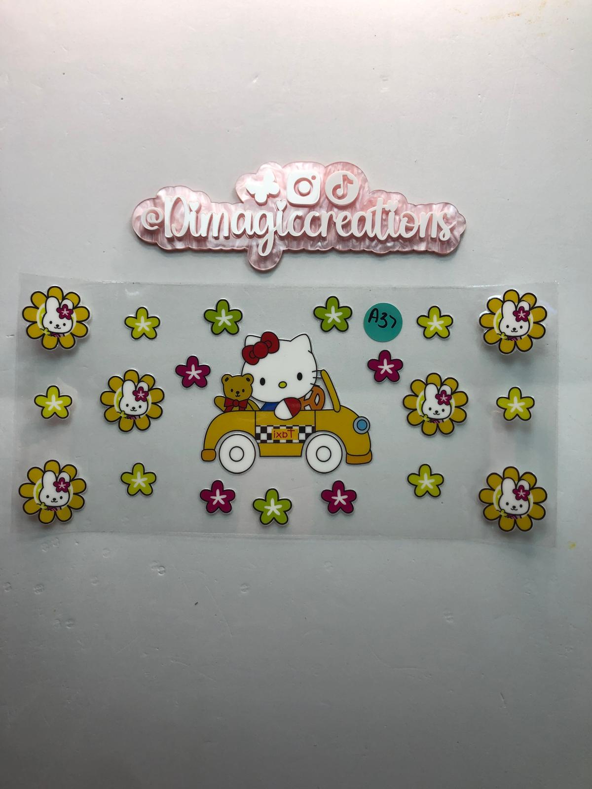 Hello Kitty Taxi Sticker (A37)