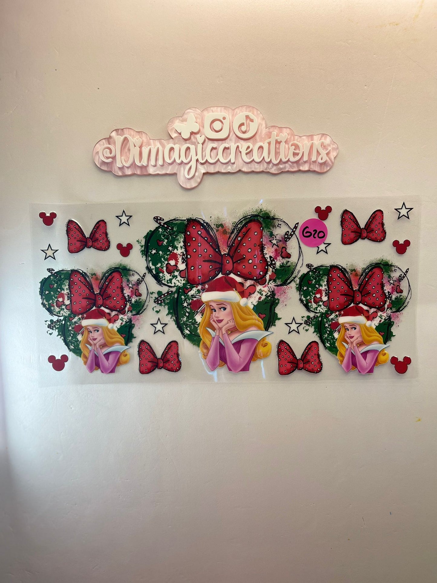 Christmas Sleepy Beauty Disney Sticker (G20)