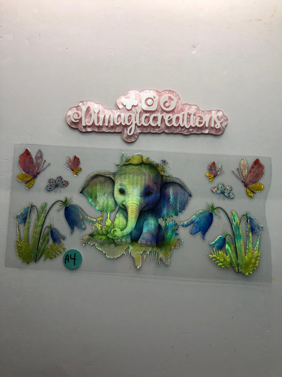 Baby Elephant Sticker (A4)