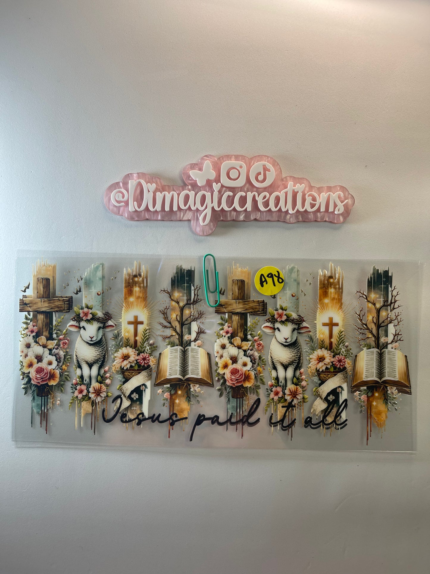 Jesus Paid it all Sticker A98