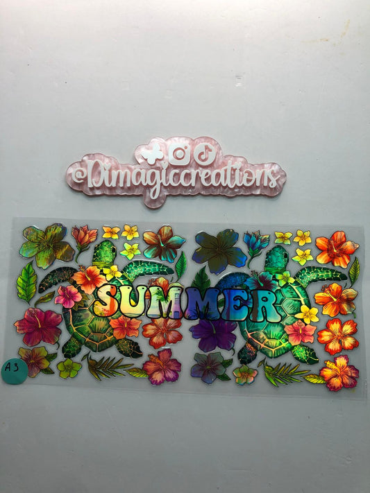 Tropical Elements Summer Sticker (A3)
