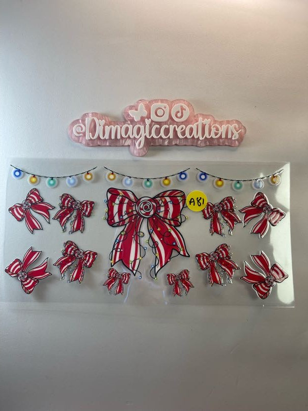 Red Bow Sticker A81