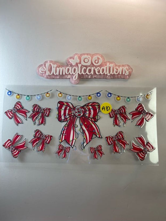 Red Bow Sticker A81