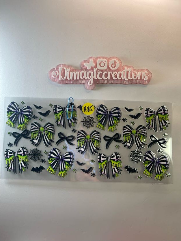 Halloween Bow Sticker A85