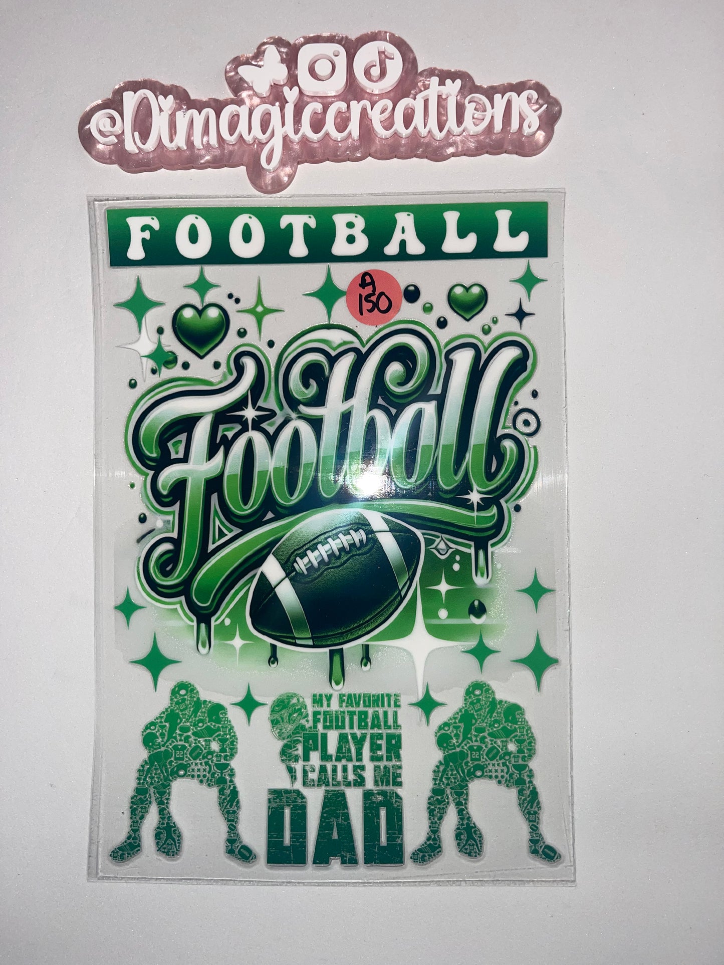 Football Green Sticker A150